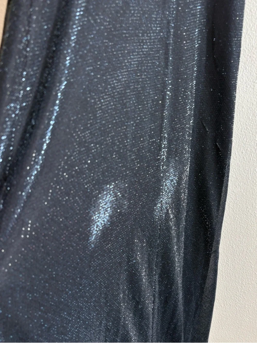 Vintage Size 7/8 Black Metallic Cami Babydoll Maxi Dress Goth‎ Glam Whimsigoth
